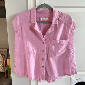 Free People Lilac Buttondown Size Small